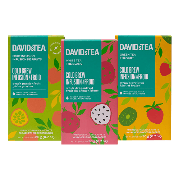 DAVIDsTEA Products: New summer cold brew flavours.